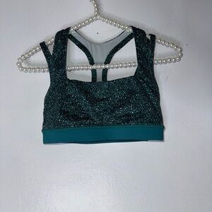 Lululemon Splendour Sport Bra Flashback Static Seamist Forage Teal Green Size 4‎
